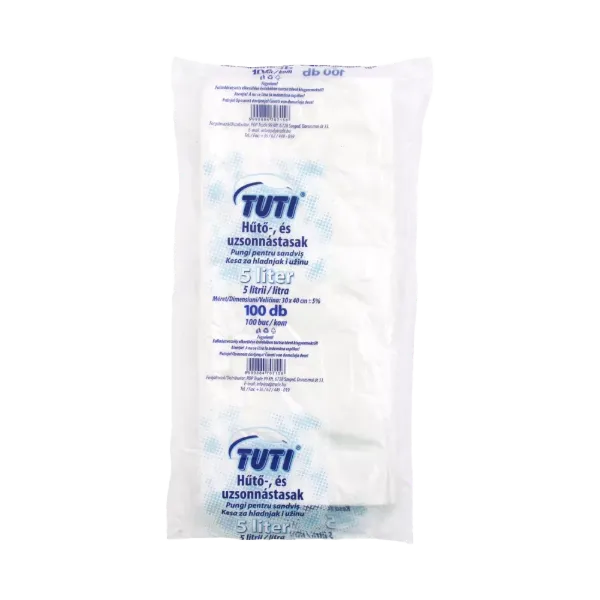 TUTI uzsi és hűtőtasak 30x40 cm 5 liter (100 db) termékhez kapcsolódó kép