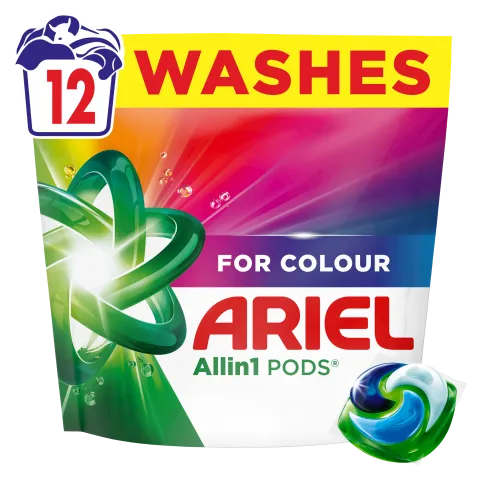Ariel Allin1 PODS Folyékony Mosókapszula Színes Ruhákhoz, 12 Mosáshoz termékhez kapcsolódó kép
