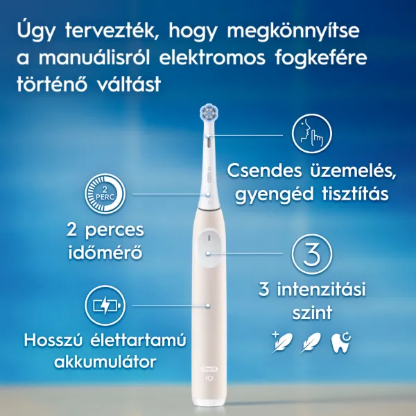 Oral-B iO 2 Elektromos Fogkefe, Calm Pink termékhez kapcsolódó kép