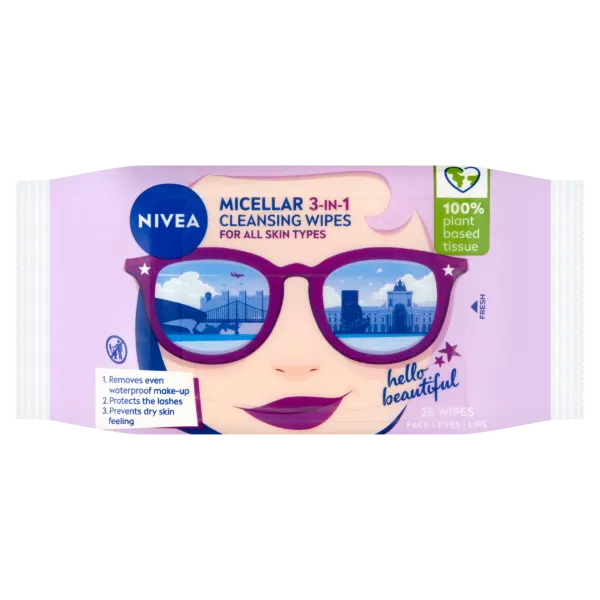 NIVEA 3 az 1-ben micellás arctisztító kendő 25 db termékhez kapcsolódó kép