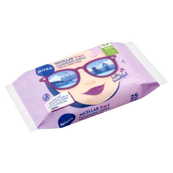 NIVEA 3 az 1-ben micellás arctisztító kendő 25 db termékhez kapcsolódó kép