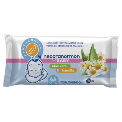 Neogranormon Baby aloe vera & kamilla törlőkendő 55 db termékhez kapcsolódó kép