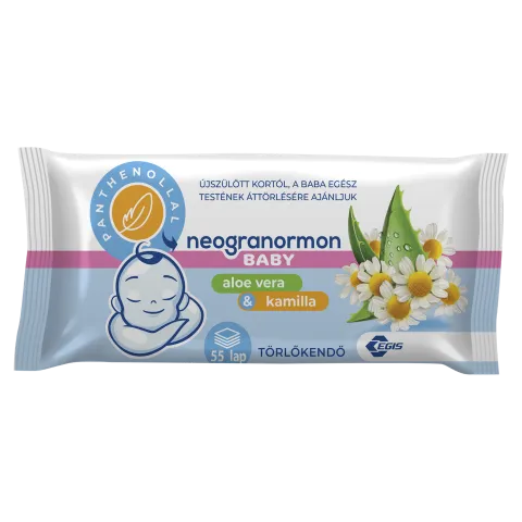 Neogranormon Baby aloe vera & kamilla törlőkendő 55 db termékhez kapcsolódó kép