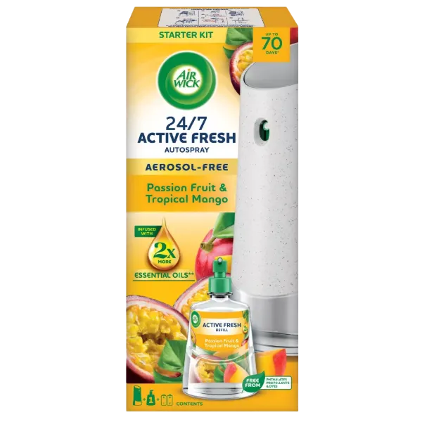Air Wick Active Fresh Automata Légfrissítő spray készülék 228ml Trópusi Mangó és Maracuja illat termékhez kapcsolódó kép