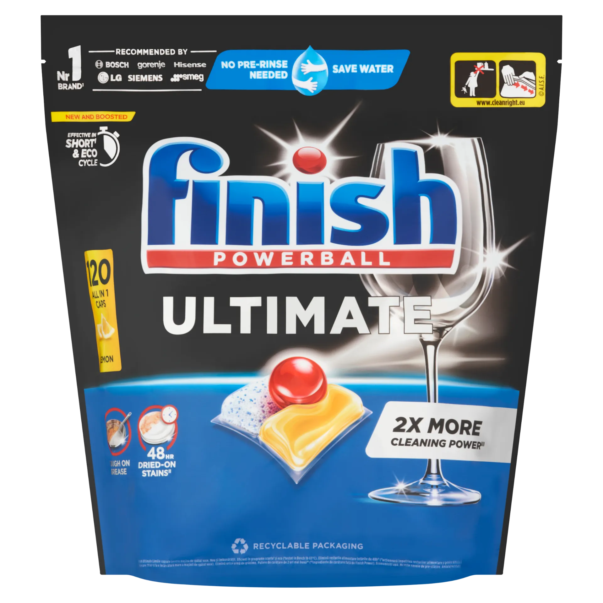 Finish Powerball Ultimate Citrom mosogatógép kapszula 120 db 1548 g