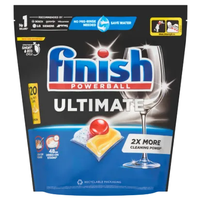 Finish Powerball Ultimate Citrom mosogatógép kapszula 120 db 1548 g termékhez kapcsolódó kép