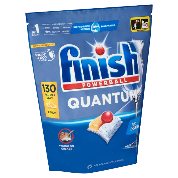 Finish Powerball Quantum Citrom mosogatógép kapszula 130 db 1352 g termékhez kapcsolódó kép