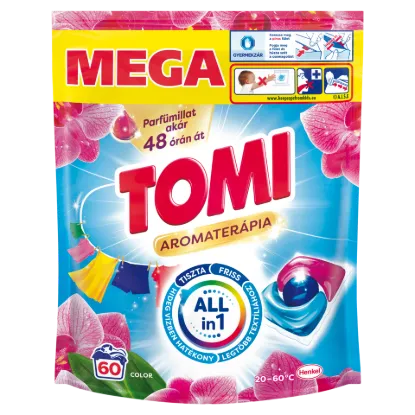 Tomi Aromaterápia Orchidea & Makadámia Olaj mosószer színes ruhadarabokhoz 60 mosás 720 g termékhez kapcsolódó kép