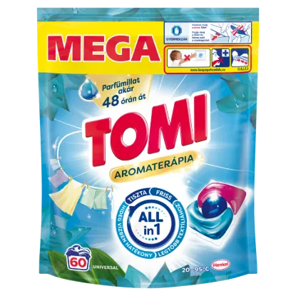 Tomi Aromaterápia Lótusz Virág&Mandula Olaj mosószer fehér és világos ruhadarabokhoz 60 mosás 720 g termékhez kapcsolódó kép