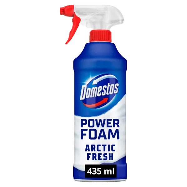 Domestos Power Foam Arctic Fresh WC és fürdőszoba tisztító hab 435 ml termékhez kapcsolódó kép