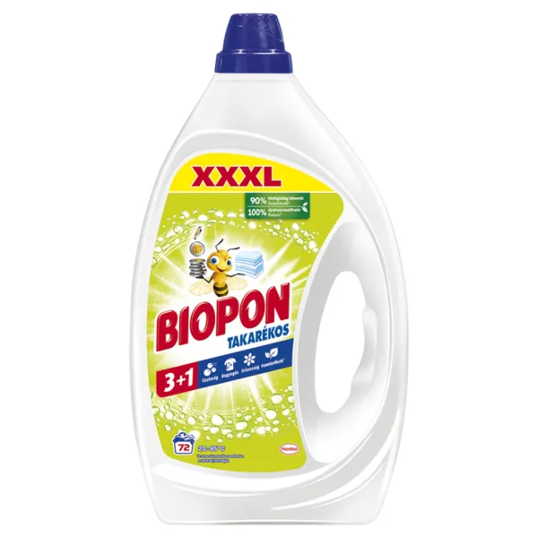 Biopon  folyékony mosószer fehér és világos ruhákhoz 72 mosás 3240 ml termékhez kapcsolódó kép