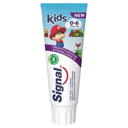 Signal Kids Super Mario gyümölcsös ízű fogkrém 0-6 év 75 ml  termékhez kapcsolódó kép