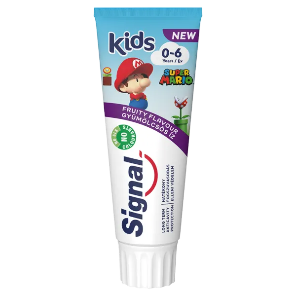 Signal Kids Super Mario gyümölcsös ízű fogkrém 0-6 év 75 ml  termékhez kapcsolódó kép
