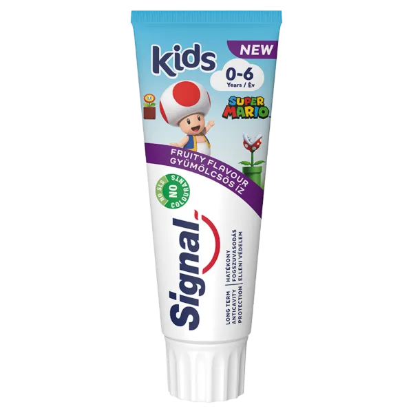 Signal Kids Super Mario gyümölcsös ízű fogkrém 0-6 év 75 ml  termékhez kapcsolódó kép