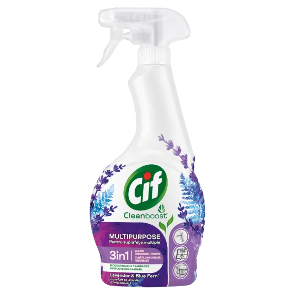 Cif Cleanboost 3in1 Levendula & Kékpáfrány Multipurpose spray 500 ml termékhez kapcsolódó kép