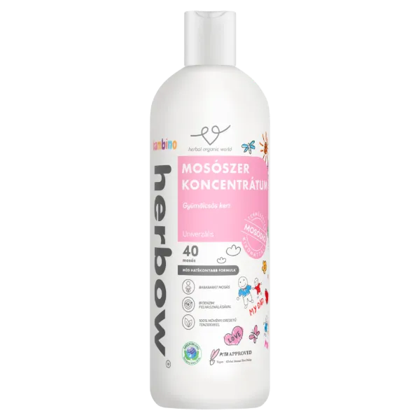 Herbow Bambino univerzális mosószer koncentrátum 40 mosás 1000 ml Gyümölcsös Kert termékhez kapcsolódó kép