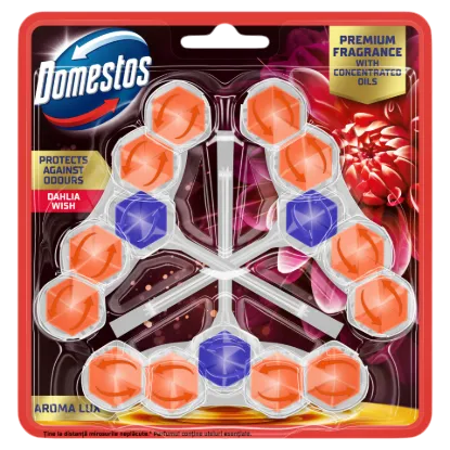 Domestos Aroma Lux Dahlia Wish WC frissítő blokk 3 x 50 g termékhez kapcsolódó kép