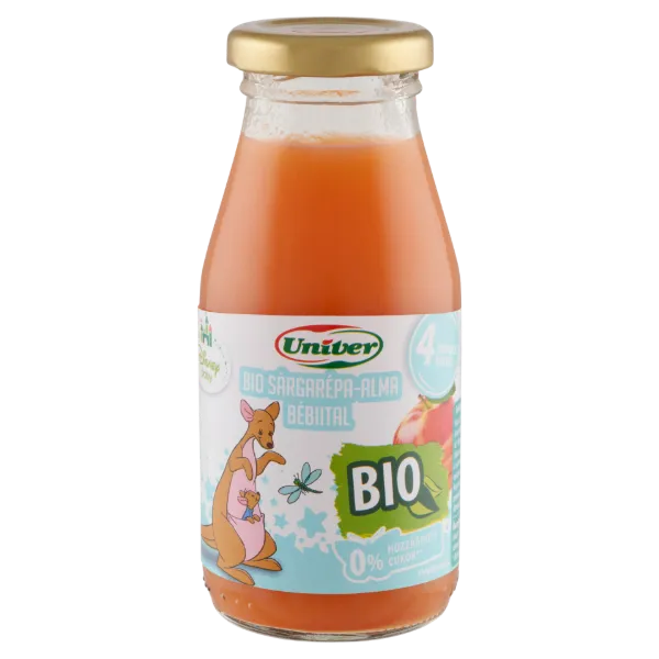 Univer Disney Baby bio sárgarépa-alma bébiital 4 hónapos kortól 200 ml termékhez kapcsolódó kép