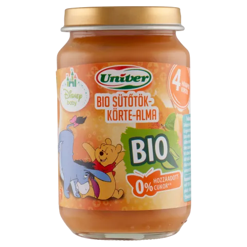 Univer Disney Baby bio sütőtök-körte-alma bébidesszert 4 hónapos kortól 163 g termékhez kapcsolódó kép