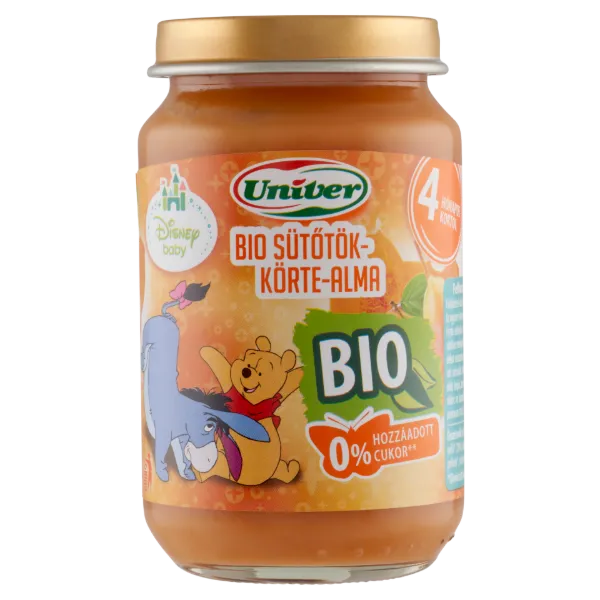 Univer Disney Baby bio sütőtök-körte-alma bébidesszert 4 hónapos kortól 163 g termékhez kapcsolódó kép