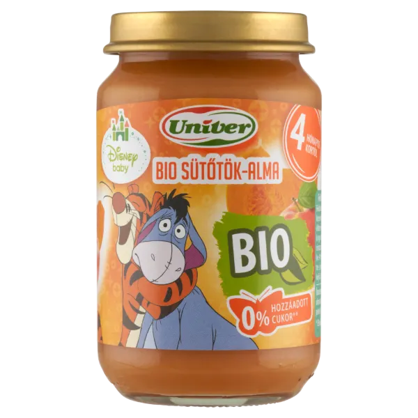 Univer bio sütőtök-alma bébidesszert 4 hónapos kortól 163 g termékhez kapcsolódó kép
