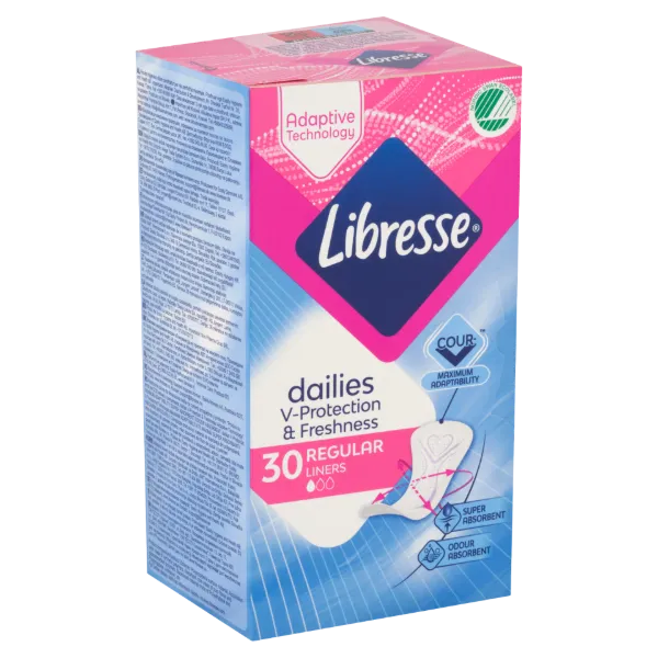 Libresse Dailies V-Protection & Freshness tisztasági betét 30 db termékhez kapcsolódó kép