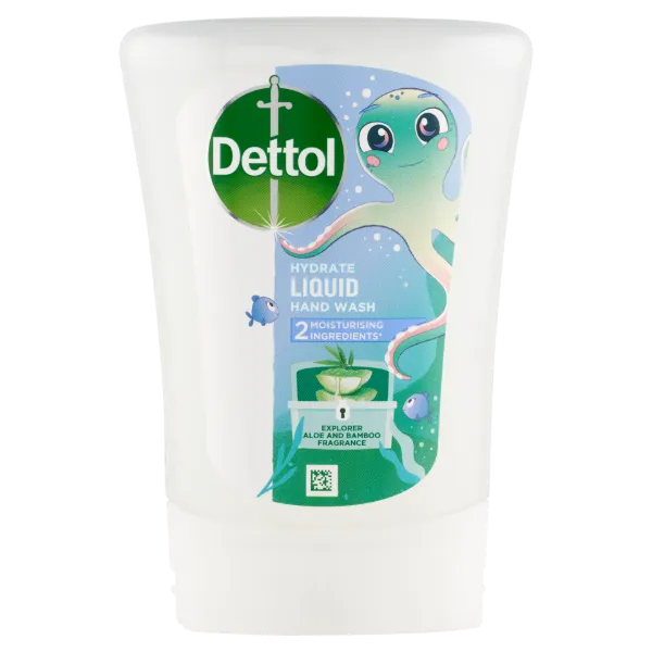 Dettol Explorer Aloe Vera és Bambusz folyékony szappan utántöltő érintés nélküli adagolóhoz 250 ml termékhez kapcsolódó kép