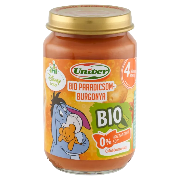 Univer bio paradicsom-burgonya zöldségpüré a bébinek 4 hónapos kortól 163 g termékhez kapcsolódó kép