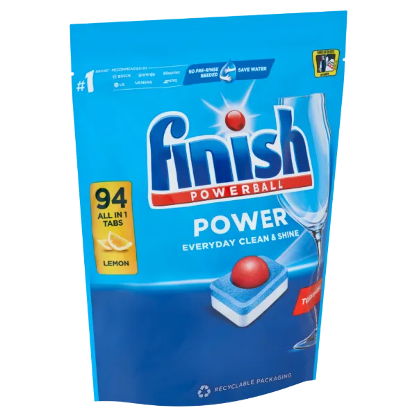 Finish Powerball Power All in 1 Citrom mosogatógép tabletta 94 db 1,5 kg termékhez kapcsolódó kép