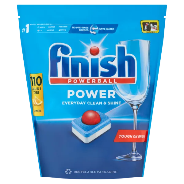Finish Powerball Power All in 1 Citrom mosogatógép tabletta 110 db 1,76 kg termékhez kapcsolódó kép