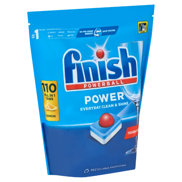 Finish Powerball Power All in 1 Citrom mosogatógép tabletta 110 db 1,76 kg termékhez kapcsolódó kép
