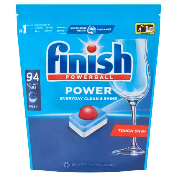 Finish Powerball Power All in 1 mosogatógép tabletta 94 db 1504 g termékhez kapcsolódó kép