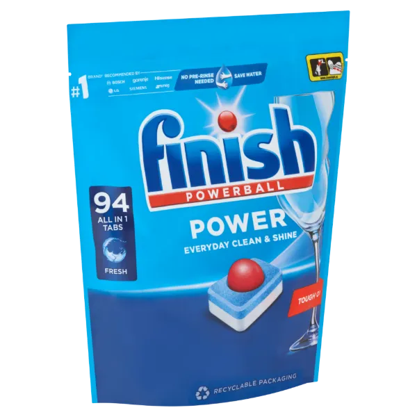 Finish Powerball Power All in 1 mosogatógép tabletta 94 db 1504 g termékhez kapcsolódó kép