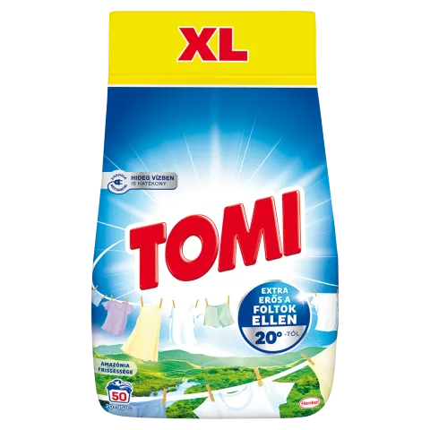 Tomi Amazónia Frissessége mosószer fehér és világos ruhákhoz 50 mosás 2,75 kg termékhez kapcsolódó kép