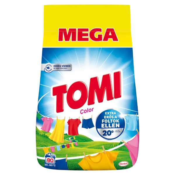 Tomi Color mosószer színes ruhákhoz 80 mosás 4,40 kg termékhez kapcsolódó kép