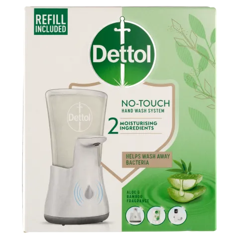 Dettol Aloe Vera és Bambusz érintés nélküli szappanadagoló rendszer és utántöltő 250 ml termékhez kapcsolódó kép