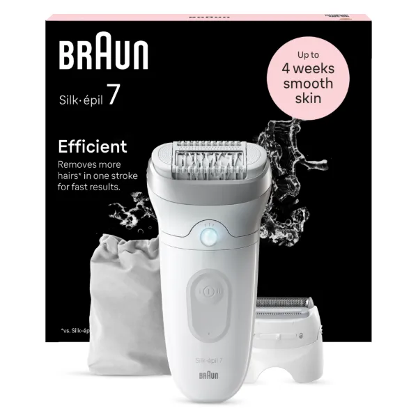 Braun Silk·épil 7, Epilátor az Egyszerű Szőrtelenítéshez, 7-041, Fehér/ezüst termékhez kapcsolódó kép