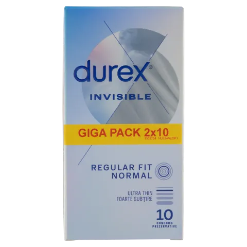 Durex Invisible óvszer 2 x 10 db termékhez kapcsolódó kép
