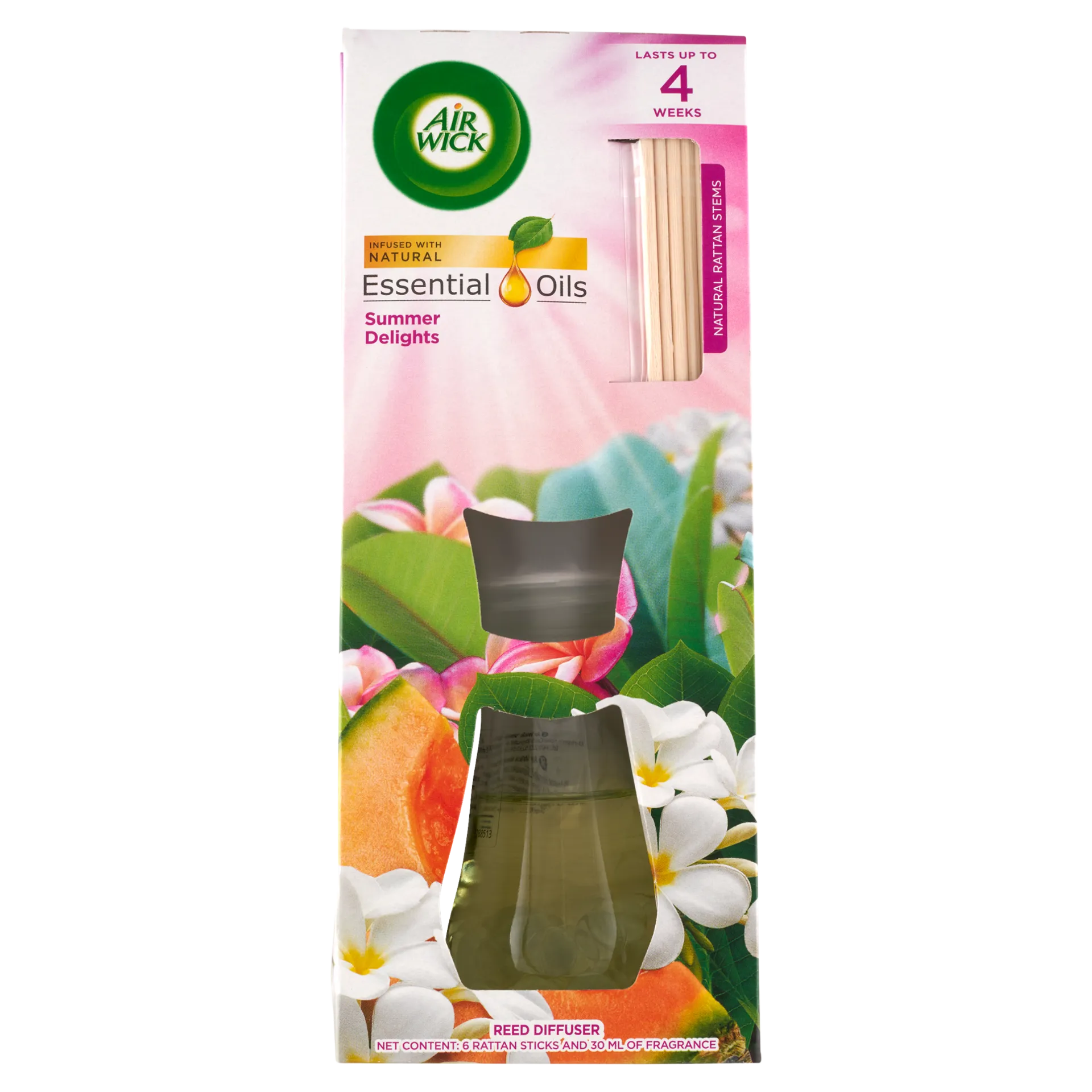 Air Wick Essential Oils Nyári Hangulat pálcikás légfrissítő 30 ml