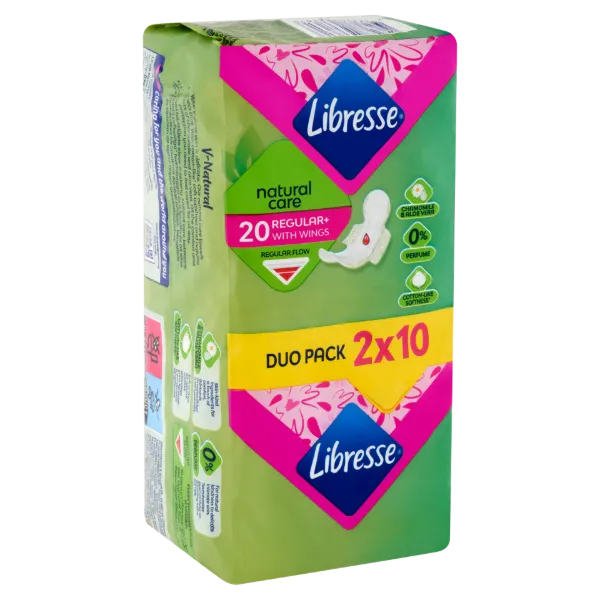 Libresse Regular+ Natural Care vékony szárnyas egészségügyi betét 20 db termékhez kapcsolódó kép