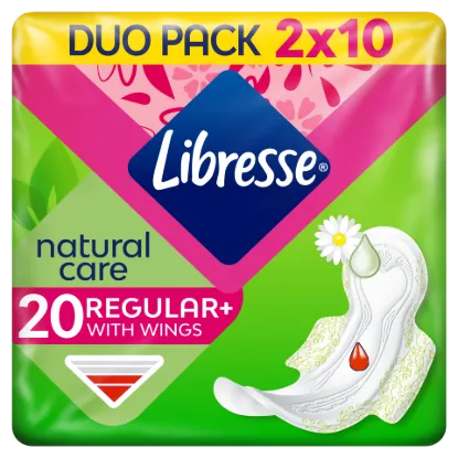 Libresse Regular+ Natural Care vékony szárnyas egészségügyi betét 20 db termékhez kapcsolódó kép