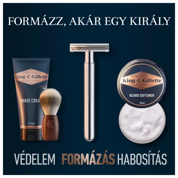 King C. Gillette Kétélű Férfi Biztonsági Borotva – 5 db Penge termékhez kapcsolódó kép