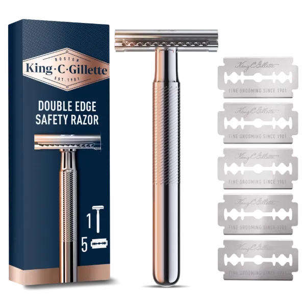 King C. Gillette Kétélű Férfi Biztonsági Borotva – 5 db Penge termékhez kapcsolódó kép