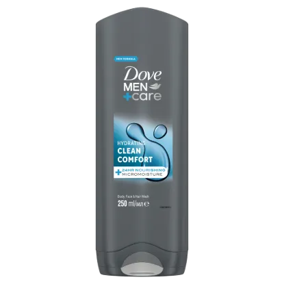 Dove Men+Care Hydrating Clean Comfort tusfürdő testre, arcra, hajra 250 ml termékhez kapcsolódó kép