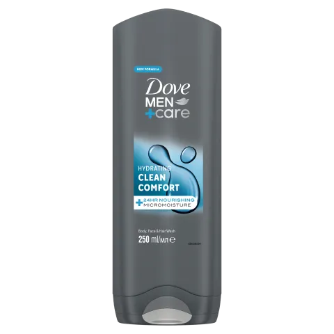 Dove Men+Care Hydrating Clean Comfort tusfürdő testre, arcra, hajra 250 ml termékhez kapcsolódó kép