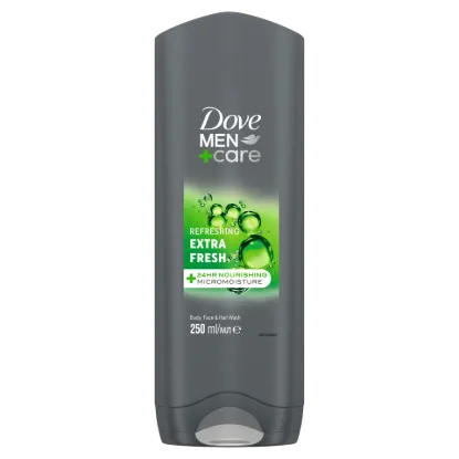 Dove Men+Care Refreshing Extra Fresh tusfürdő testre, arcra, hajra 250 ml termékhez kapcsolódó kép