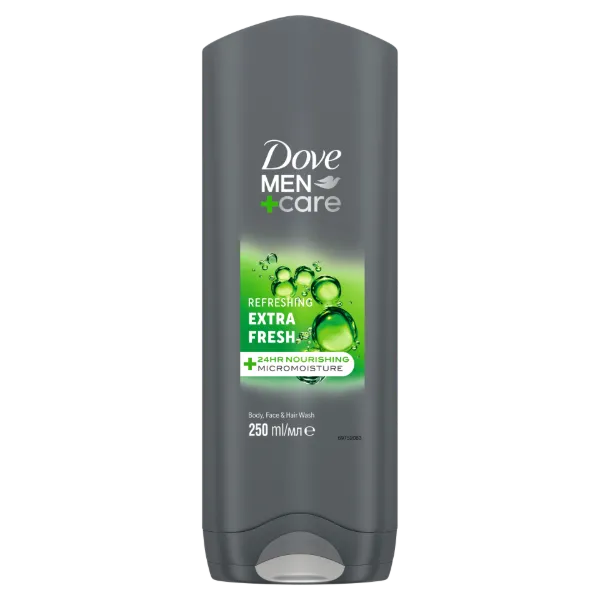 Dove Men+Care Refreshing Extra Fresh tusfürdő testre, arcra, hajra 250 ml termékhez kapcsolódó kép