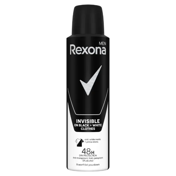 Rexona Men Invisible On Black + White Clothes izzadásgátló 150 ml termékhez kapcsolódó kép