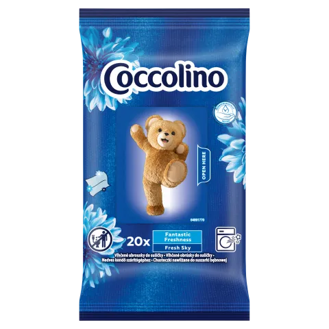 Coccolino Fresh Sky nedves kendő szárítógéphez 20 db termékhez kapcsolódó kép