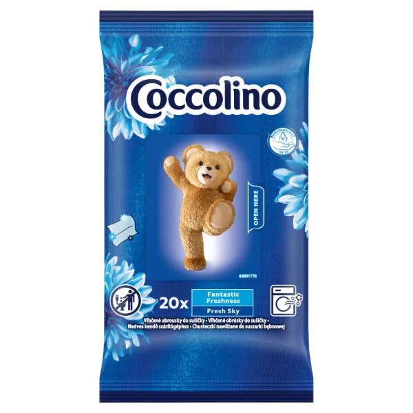 Coccolino Fresh Sky nedves kendő szárítógéphez 20 db termékhez kapcsolódó kép